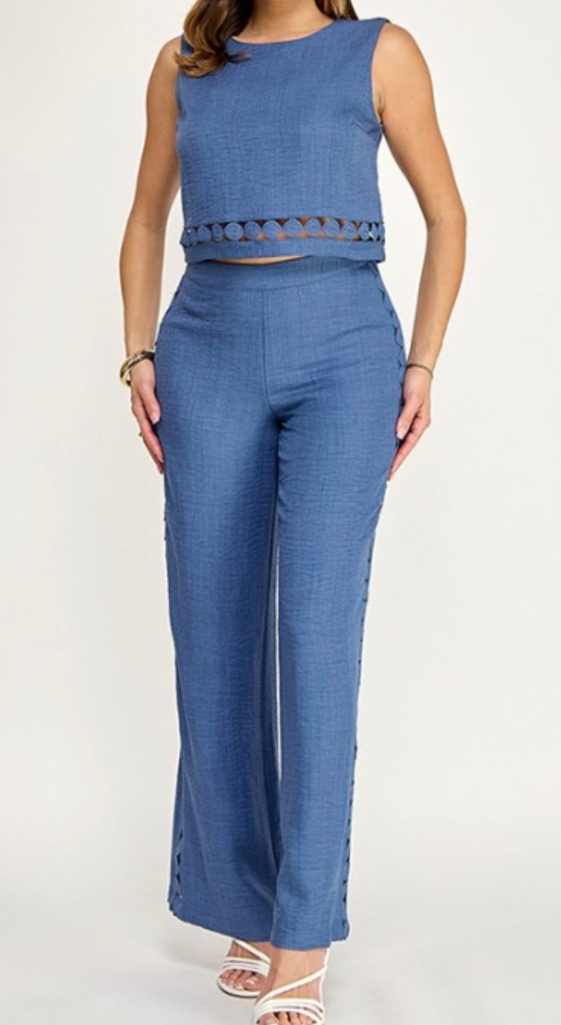 Denim Pant Set