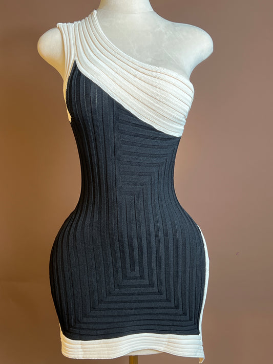 Black Mini Knit Dress