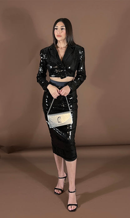 Diana Sequins Blazer and Skirt Set